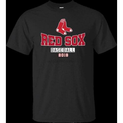 Mens Red Sox Team T Shirt Red Sox World Harajuku Streetwear Shirt Men 2019 Black Navy Clothes