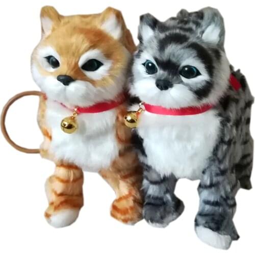 1Pcs Robot Cat Electronic Cat Toy Electronic Plush Pet Toy Singing Songs Walk Mew Leash Kitten Toys For Children Birthday Gifts