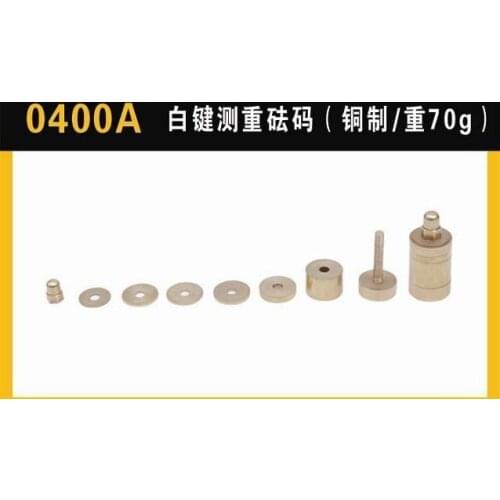 Piano tuning tool strings measuring heavy weights (copper / 70 g)