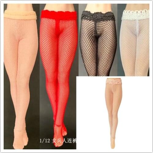 1/12 Female White Black skin Pantyhose high stockings silk Accessory for 6 inch TBLeague PH Action Figure Body DIY Dolls