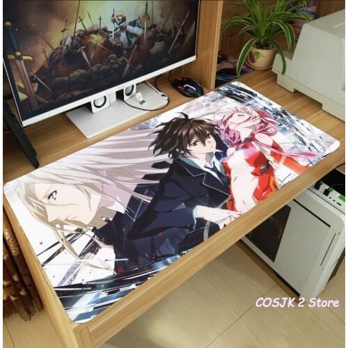 Anime Guilty Crown OUMA SHU YUZURIHA INORI Mouse Pad Thicken Laptop Gaming Mice Mat Desk Keyboard Mat Anti-Slip Playmat Gifts