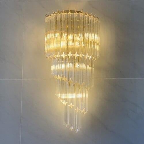 Minimalist Wall Lamps Crystal Gold Indoor Light For Living Room Bedroom Bedside Wall Light Nordic Porch LED Sconce lampara pared