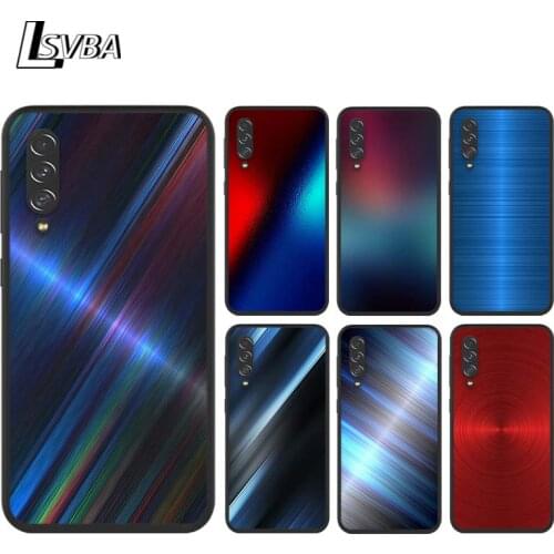 Red Blue Brushed Metal For Samsung Galaxy A90 A80 A70 S A60 A50S A30 S A40 S A2 A20E A20 S A10S A10 E Black Soft Phone Case