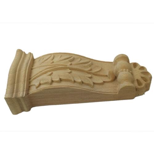 Woodcarving Decal Corner Stigma Flower-style Architectural Decoration Maison Solid Wood Carved Beam Support Vintage Home Decor