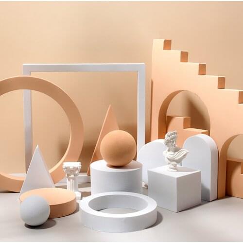 Solid Color Photography Photo Background Props Foam Geometric Cube Table Shooting for Photographic Posing Ornaments Backdrops