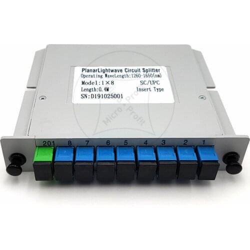 10PCS/pcs SC UPC 1X8 Cassette splitter Fiber Optical Box FTTH PLC Splitter with 1X8 Planar waveguide type Optical splitterUh, fr