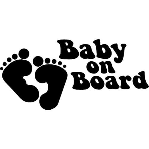 S51249 Various Sizes/Colors Car Stickers Vinyl Decal Footprint Baby On Board Motorcycle Decorative Accessories Creative