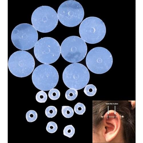 10Pcs Anti Invagination Silicone Piercing Healing Discs Flexible Anti Hyperplasia Saucer Ear Stud Lip Ring Nose Gasket Tongue