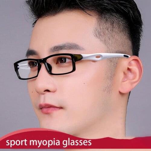 TR90 Myoia Glasses Men Sport Eyewear with Optic Prescription Lens Minus -100 -150 -200 -250 -300 to -600