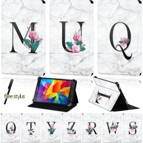 Universal Tablet Case for Samsung Galaxy Tab 2 /Tab 3 /Tab 4 /Tab 10.1 /Tab 10.1 LTE Anti-Fall Letter Pattern Stand Cover Case