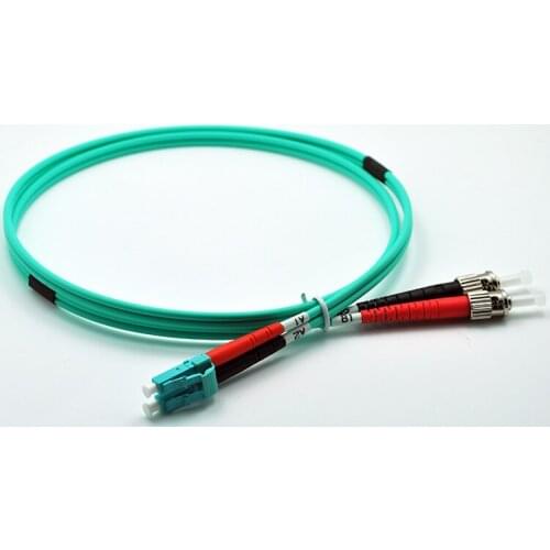 10 Meters LC-ST Fiber Optic Cable 10G MultiMode Duplex Patch Cord OM3 50/125