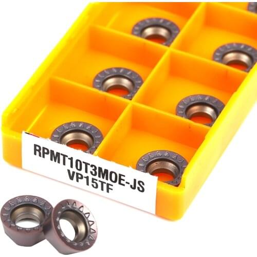 10PCS RPMT08T2-JS VP15TF RPMT10T3-JS VP15TF RPMT1204-JS VP15TF Milling Carbide Insert high quality CNC Lathe Tool Milling Cutter