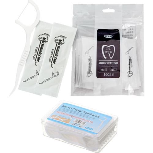 50Pcs/Box Disposable Non-slip Toothpick Dental Floss Square Box Round Floss Sticks Gum Teeth Tooth Clean Oral Care Accessories