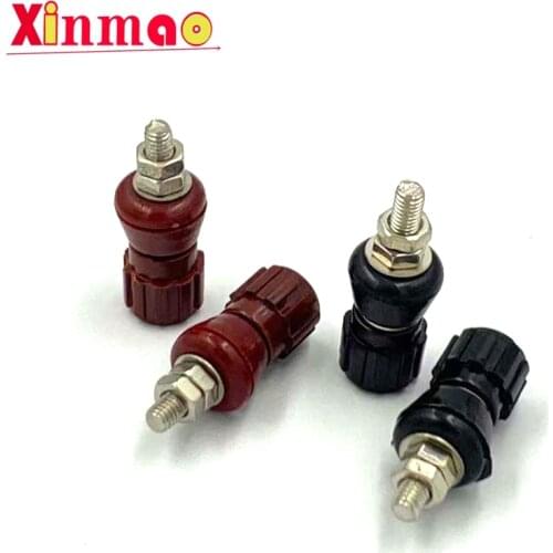 2pcs/1pair red black 5MM Copper Posts Terminal Blocks Power Supply Terminals Welding Machine Inverter Post Connector JS107