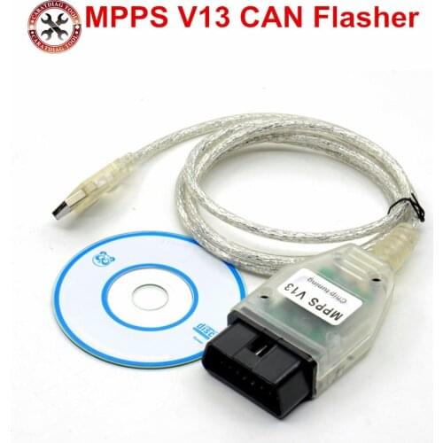2019 High Quality MPPS V13.02 CAN Flasher Chip Tuning ECU Remap OBD2 Professional Diagnostic Cable free shipping