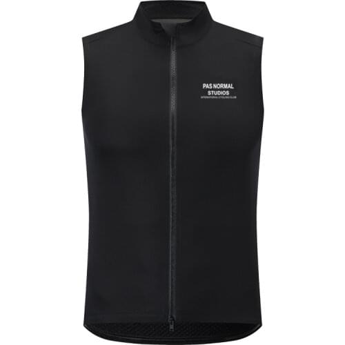 2020 chaleco ciclismo Lightweight cycling wind vest windproof Water repellent Nylon fabric race fit with two way zipper black