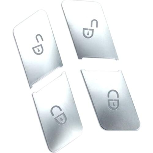 4Pcs Car Door Unlock Buttons Sequins Decoration Cover Trim For Mercedes Benz Gla Cla Glk Gle Cls Ml Gl A B C E Class