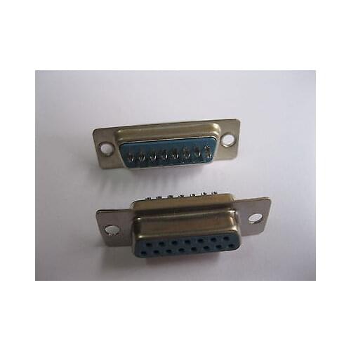 8 Pcs D-Sub 15 pin 2 Rows DIP Female Solder Connector