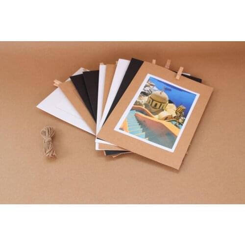 9 Pieces 6 Inch Photos Frames DIY Photos Decoration Set Wall Hanging Paper Photo Frame For Pictures Photos