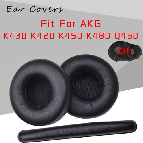 Earpads For AKG K430 K420 K450 K480 Q460 Headband Headphone Earpad Replacement Headset Ear Pads PU Leather Sponge Foam