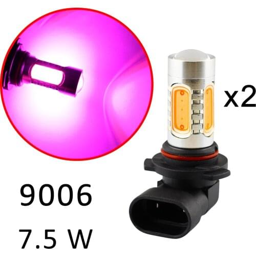 Auto Accessories Fit For 9006 HB4 9006HP 9006XS 9012 Fog Driving Light Foglight LED Blubs DRL Running Purple Pink Color Parts