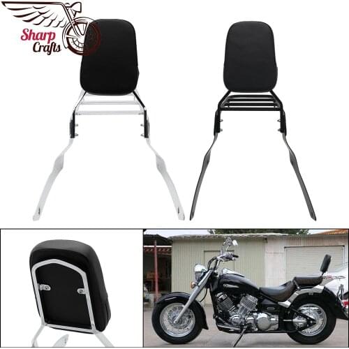 Motorcycle Passenger Backrest Sissy Bar Luggage Rack For Yamaha Dragstar V-star XVS 400 650 XVS400 XVS650 Classic 1998-2014