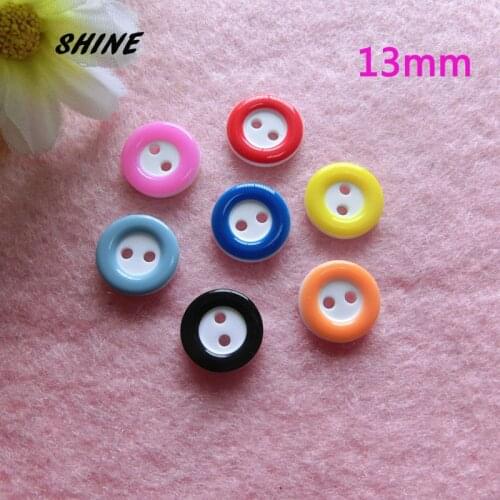 SHINE Resin Sewing Buttons Scrapbooking Round Mixed Two Holes Pattern 13mm Dia. 50PCs Costura Botones Decorate bottoni botoes
