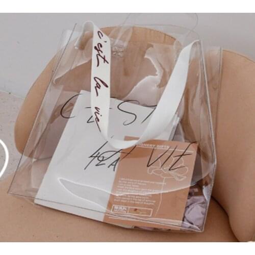 Large Capacity PVC Handbag With Shoulder Handbag Jelly Bag Simple Transparent Bag Waterproof Causal Totes Bag