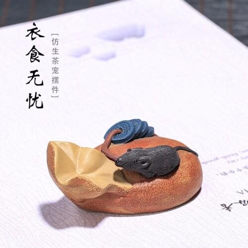 Purple sand tea pet mice furnishing articles wholesale jewelry gift a sells food on the table