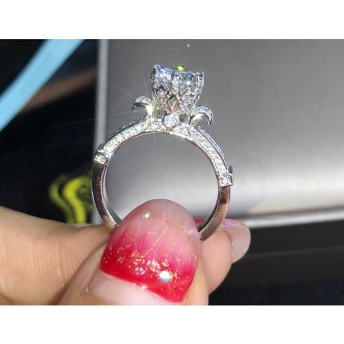 CR257 1 carat 6.5MM NSCD synthetic Gem rings