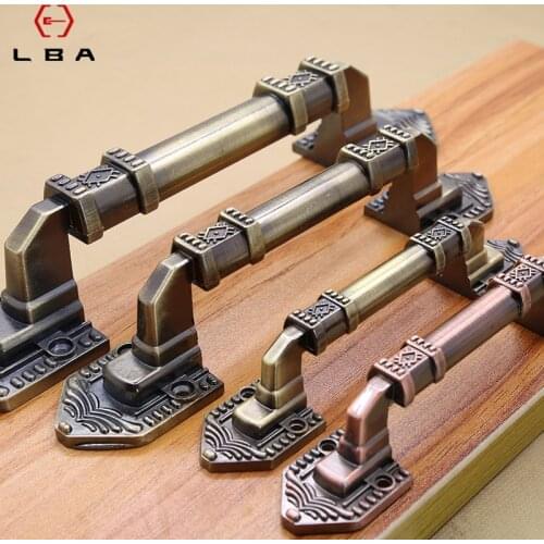 Decorative Furniture Knobs Cabinet Antique Aluminum Alloy Length Barn Door Handle Vintage Bronze Gate Home Furniture Hardware
