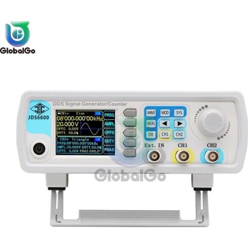50MHZ JDS6600-50M Signal Generator Digital Control Dual-Channel DDS Function Frequency Meter Arbitrary Waveform Generator