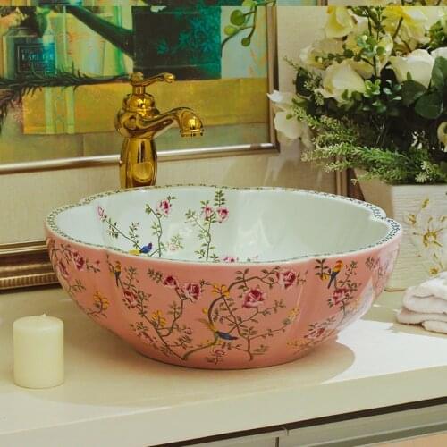 Bathroom Cloakroom Art Basin Sinks Bathroom Vessel Sinks vanities Ceramic Counter Top ceramic wash basin sink