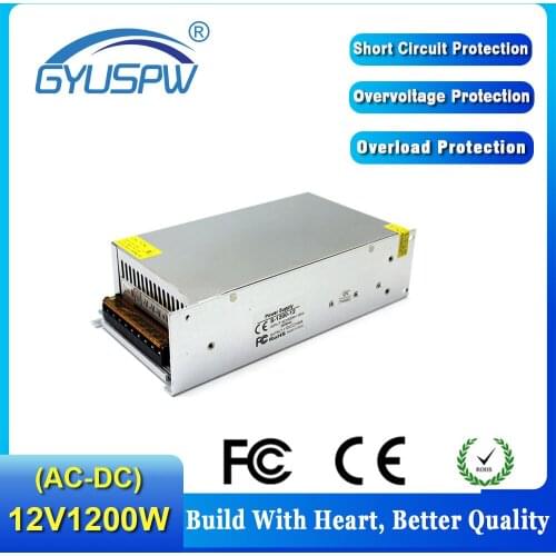 Switching Power Supply DC 12V 18V 24V 30V 36V 42V 48V 60V 1200W Lighting Transformers 220/110V AC-DC SMPS For Light CNC CCTV
