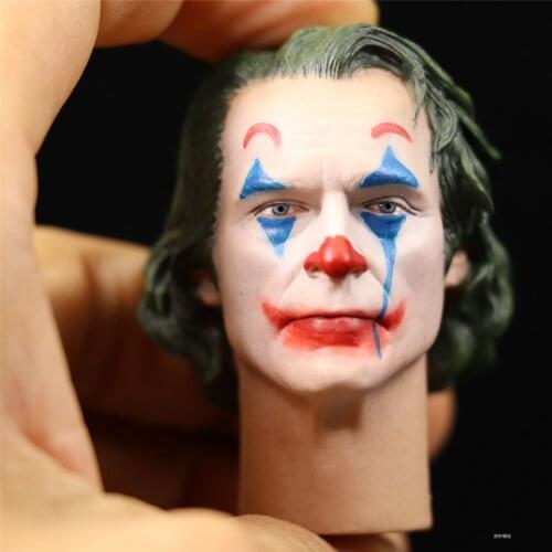 1/6 Scale Biography of Clown Head Sculpt Joker Jacques Phoenix Make Up Head Carve Toy Collection
