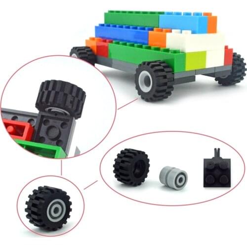 Building Blocks City Classic Cars Wheel Shaft Compatible All Brands Technical Accessories Racing Car MOC parts Bricks