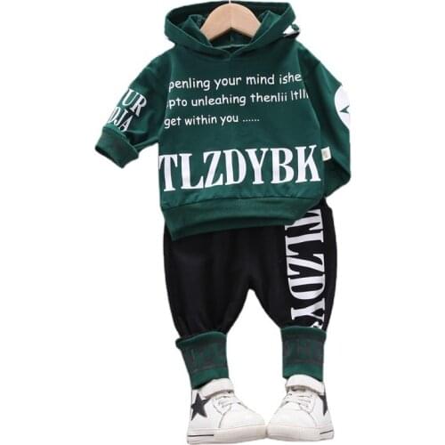 Fashion Children Sweatshirts Autumn Baby Girl Clothes Boys Letter Hoodies Pants 2Pcs/Sets Toddler Casual Costume Kids Tracksuits