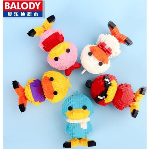 Cartoon Building Blocks DIY Ducks Assembly Model Bricks Mini Mirco Blocks Gifts Toys For Kids 720pcs Blocks