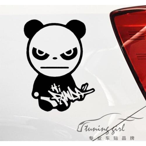 19CM*15CM Car Stickers Panda Cartoon Funny Decoration Creative Decals For Windshield Auto Tuning Styling Vinyls D16