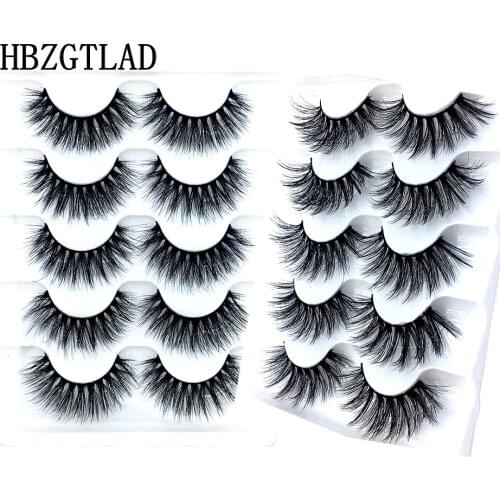 NEW 5/10 pairs Mink Eyelashes 3D False lashes Thick Crisscross Makeup Eyelash Extension Natural Volume Soft Fake Eye Lashes