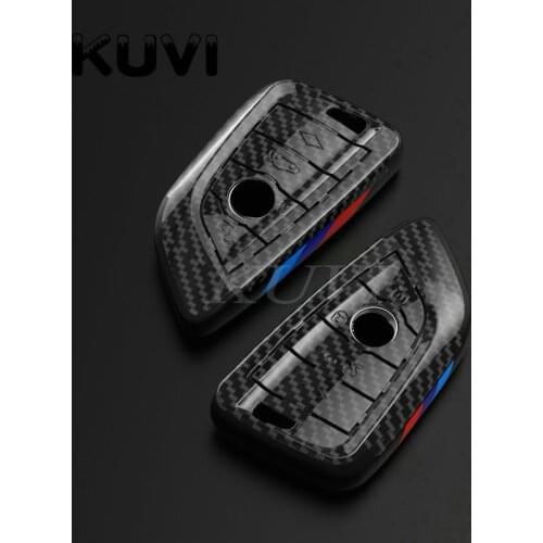 New PC+ Carbon fiber Car Remote Key Case Cover For BMW X1 X3 X5 X6 1 2 5 7 F15 F16 E53 E70 E39 F10 F30 G30 Fob Shell Protecor