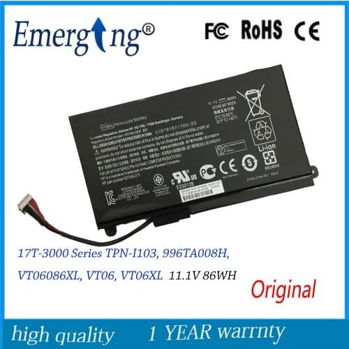 11.1V New Original Laptop Battery for HP Envy VT06XL TPN-I103 657240-271 -3000 17T-3000 Series VT06086XL