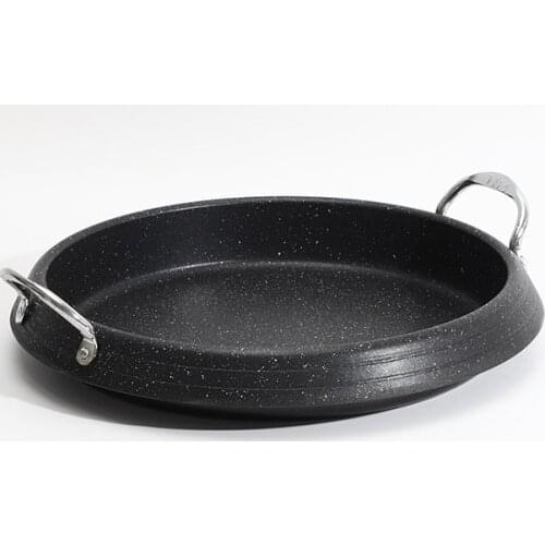 Wholesale luxury wide side chafing dish customized soup pot bbq grill rack steel pasta plate 28cm