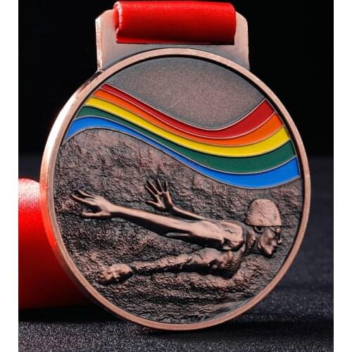 Swimming competition medal Swimming Competition Medals Listed Runner-up Third Place Gold And Silver Bronze Medal Commemorative
