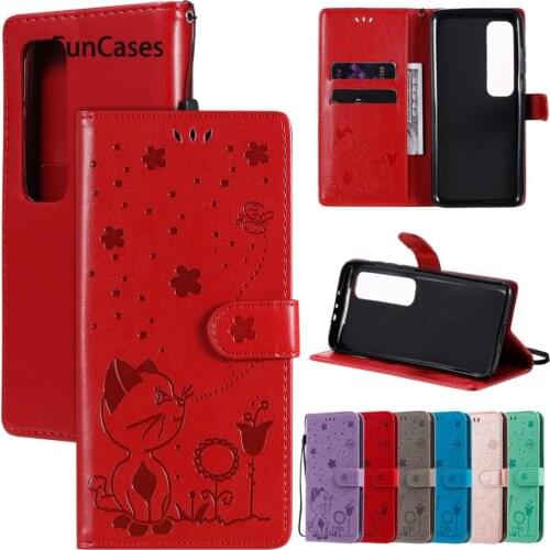Hot Selling 3D Cat Flip Cases For Xiaomi 10 Lite 5G Phone Telofon Cover 10 Ultra Pro Poco M3 F1 X3 NFC PU Leather Wallet Shell