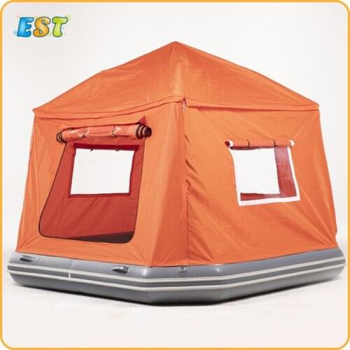 Custom Size Inflatable Water Floating Shoal Raft Tent Inflatable Water Pool Tent for Outdoor Camping