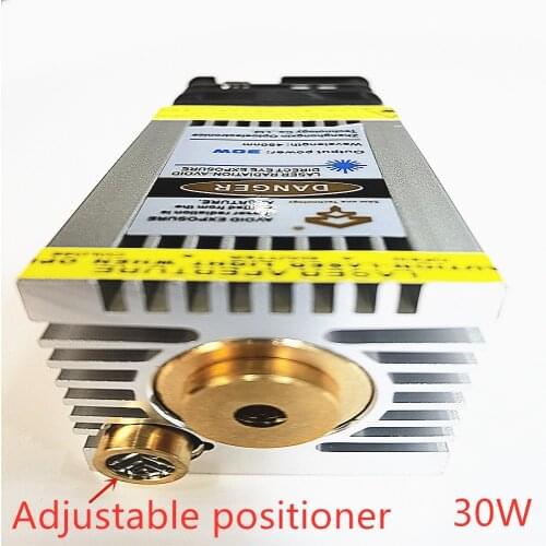 30W blue laser module, laser head, fast engraving speed, can be used to engrave stainless steel and oxidized metal, with TTL/PWM