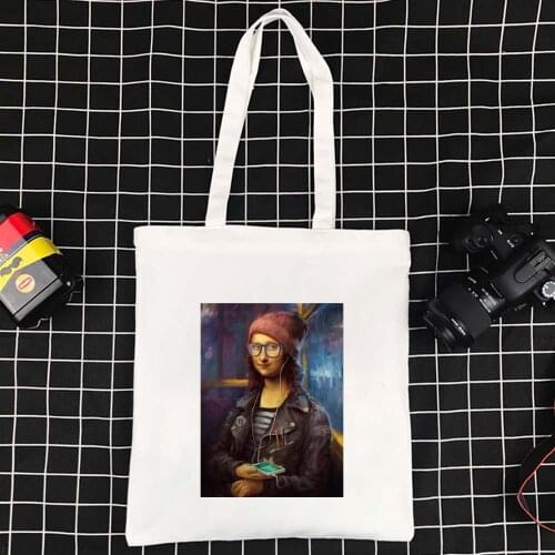 Polyester Portable Shoulder Folding Ecobag Supermarket Shopping Bag Large-capacity Effortless Canvas Bag Travel Women Bag