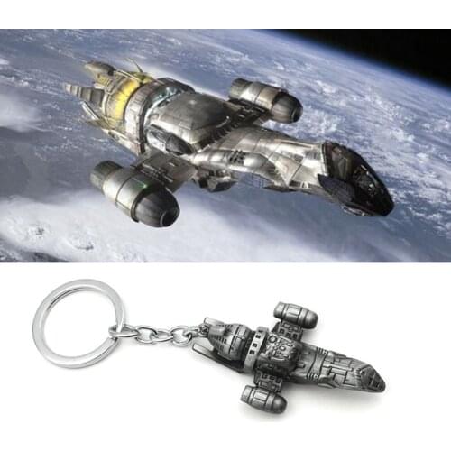 Serenity Universe Space Cruise Ship Model Keychain Charm Mini 3D Cosmos Spaceship Keyring Chain Lovers Women Men Jewelry Gifts