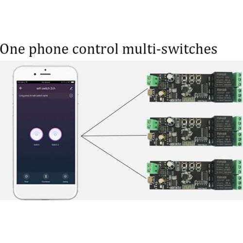 WiFi Wireless Smart Switch Relay Module Self-Lock Switch Module APP Control For Smart Home Automation System